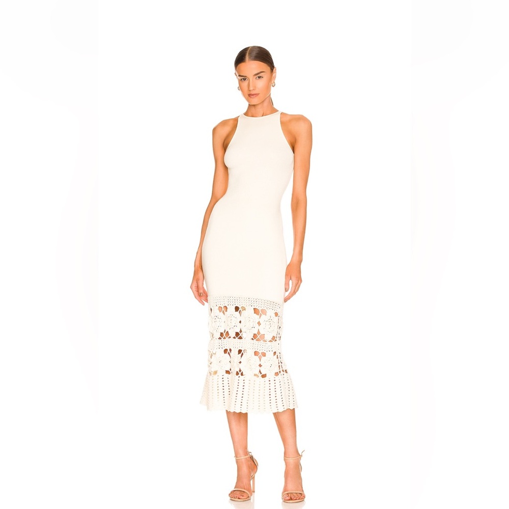 Revolve Tularosa Finley Crochet Midi Dress Size XS
Color Ivory